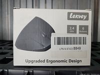 Box front showing brand Lekvey, 2.4 GHz wireless, 6 buttons, upgraded ergonomic design