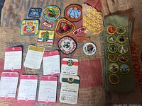 Full layout with patches and certificates showing lot content.