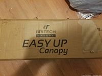 Box labeled BRITECH Easy Up Canopy