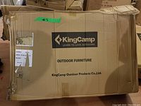 Box labeled KingCamp Outdoor Furniture by KingCamp Outdoor Products Co., Ltd.