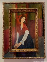 Frontal view of entire painting and double frame