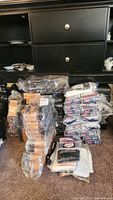 Overview of all sealed underwear packs stacked