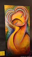Front view of full painting showing abstract design in vibrant colors.