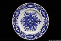 Full frontal image of the WWI commemorative plate showing the central star motif and border with allied nations.