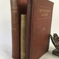 Front covers of three clothbound books arranged side by side