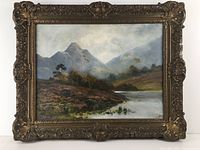 Full front view of painting and carved gilt frame