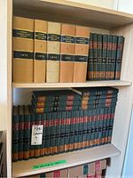 Shelving with 3 tan/beige Canada Federal Court Reports (1973, 1974 Vol. 1 & Vol. 2), 2 tan Canada Supreme Court Reports (1979 Vol. 1 & Vol. 2), and multiple dark green cloth Supreme Court Reports volumes