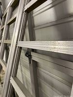 Close-up showing aluminum frame and step ribs of the ramp