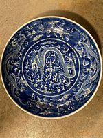 Top view showing full dragon and cloud decoration