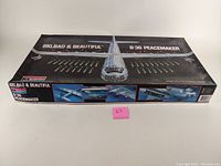 Top view of Monogram Big, Bad & Beautiful B-36 Peacemaker model kit box showing artwork of aircraft and bombs.