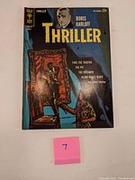 Front cover of the Boris Karloff Thriller issue #2 comic book showing illustrated cover art and text details.