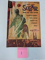 Front cover showing the title Doctor Solar Man of the Atom with science/energy themed artwork and the Gold Key logo on left spine with October issue date.