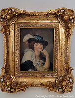 Frontal view of framed print showing overall artwork and frame design.
