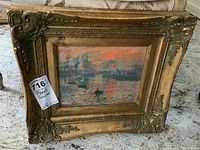 Front view of framed giclee print showing frame and print