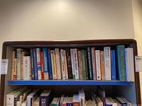 Shelf of medical and psychology books showing titles and overall condition
