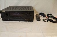 Marantz AV Surround Receiver SR4400 with remote and cables on white background