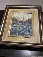 Framed original oil painting by Donald Bedard showing full artwork and frame.