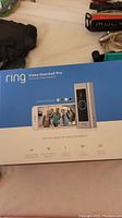 Front view of Ring Video Doorbell Pro retail box showing product image and main features.