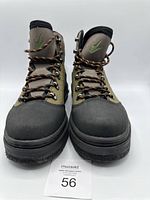 Front view of the Frog Togg boots, size 10, showing the toes and laces clearly with a tag '56'.