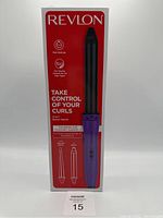 Front view of Revlon 2 in 1 Barrel Wand box showing the product and branding.