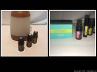 Photo showing boxed spa soap along with other essential oil bottles in background.