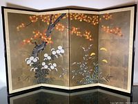 Front view showing full four-panel screen with painted design and size proportion