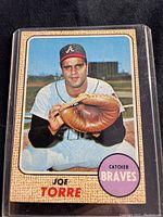 Front of 1968 O-Pee-Chee Joe Torre baseball card showing player image and team details.