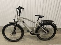 Side profile of Amego Be Limitless electric bike showing frame, integrated battery and rear rack