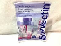 Photo of the sealed Ready, Set, Glow! travel sized minis set packaging showing product image and branding