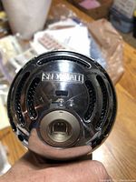 Close-up photo showing Blue Snowball USB microphone with Blue logo and USB connector port