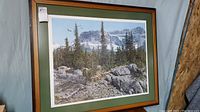 Framed Paul Calle print showing overall artwork, frame condition with scratches.