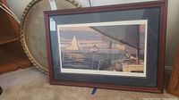 Framed John M. Barber limited edition print showing the full artwork and frame setup.