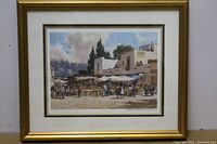 Framed watercolor offset print showing overall artwork and frame.