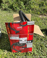 Craftsman Wet/Dry Vac in original box showing brand, model info, and packaging graphics.