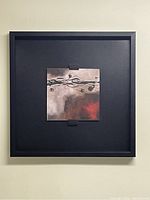 Full view of boxed style art frame 25x25 with abstract painting centered
