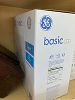 Box of GE basic LED bulbs, 16-pack, A19 shape