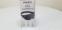Front view of the Homedics Hot & Cold Gel Eye Mask packaging showing the mask image and features.