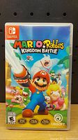Front cover of Mario + Rabbids Kingdom Battle game case for Nintendo Switch