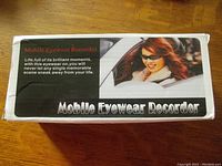 Original box for Mobile Eyewear Recorder with promotional image and text.