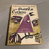 Front cover of The Sterile Cuckoo book showing dust jacket artwork with purple bird illustration and text.
