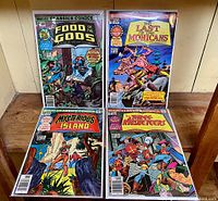 Four Marvel Classics comic books displayed upright showing full color cover art.
