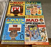Four MAD Magazine Super Special issues laid out showing covers from Spring 1981, Summer 1981, Spring 1980, and Fall 1979.