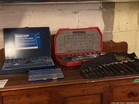 All four tool sets arranged on workbench