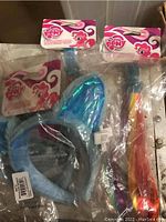 My Little Pony hair clips with blue ears in packaging