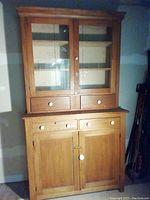 Front view of assembled sideboard and hutch