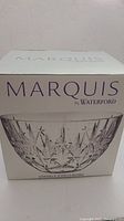 Box of Waterford Marquis Sparkle 8 Inch Serving Bowl showing brand and collection name