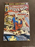 Front cover of The Amazing Spider-Man #152 comic showing Spider-Man fighting Shocker, includes issue details and price.