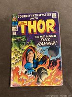 Front cover of Journey Into Mystery Thor comic book issue #120 with Thor and villain Ulik illustration.