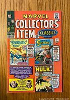 Front cover photo of Marvel Collectors' Item Classics #3 vintage comic book, featuring Fantastic Four and The Incredible Hulk.