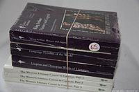 Stack of 11 sealed Great Courses books on literature and linguistics